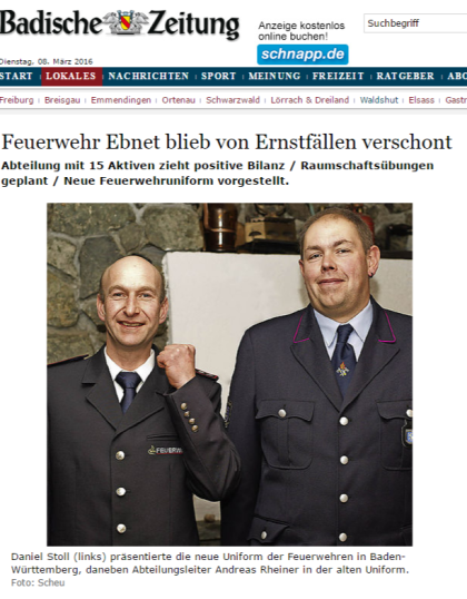 Bonndorf Feuerwehr Ebnet blieb von Ernstfällen verschont - badische-zeitung.de